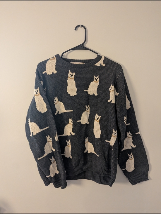 yarrow goods Sweaters - Yarrow Goods Cat Pattern Sweater